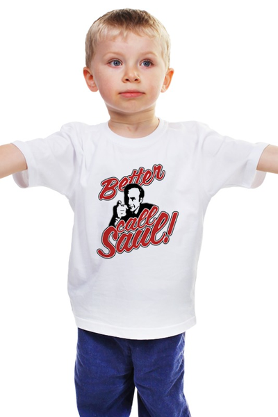 Заказать детскую футболку в Москве. Детская футболка классическая унисекс Better Call Saul от gopotol - готовые дизайны и нанесение принтов.