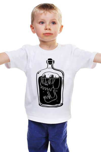 Заказать детскую футболку в Москве. Детская футболка классическая унисекс Джин в бутылке от Leichenwagen - готовые дизайны и нанесение принтов.