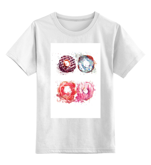 Заказать детскую футболку в Москве. Детская футболка классическая унисекс Пончики! Donuts от Анна Терешина - готовые дизайны и нанесение принтов.