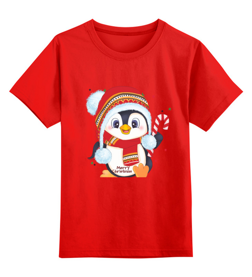 Заказать детскую футболку в Москве. Детская футболка классическая унисекс Рождество от T-shirt print  - готовые дизайны и нанесение принтов.