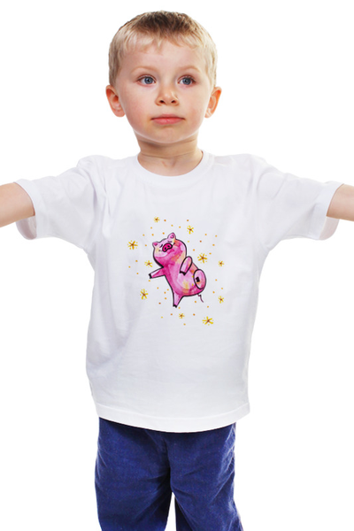 Заказать детскую футболку в Москве. Детская футболка классическая унисекс поросенок от THE_NISE  - готовые дизайны и нанесение принтов.