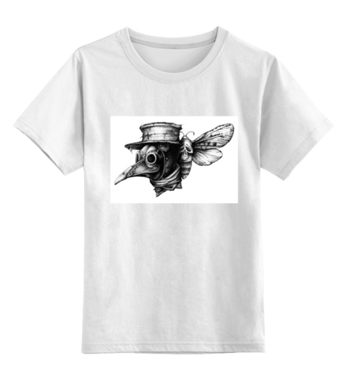 Заказать детскую футболку в Москве. Детская футболка классическая унисекс Plague от Дмитрий Некраш - готовые дизайны и нанесение принтов.