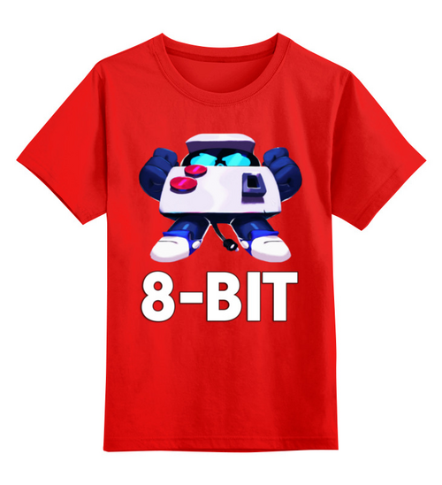 Заказать детскую футболку в Москве. Детская футболка классическая унисекс Brawl Stars 8-BIT от weeert - готовые дизайны и нанесение принтов.
