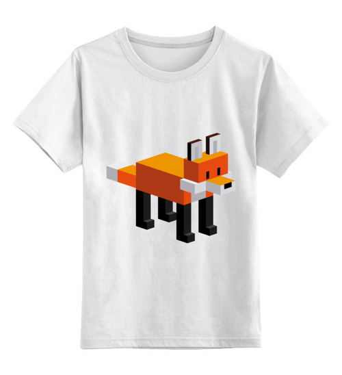 Заказать детскую футболку в Москве. Детская футболка классическая унисекс Майнкрафт Minecraft Лиса от MariYang  - готовые дизайны и нанесение принтов.
