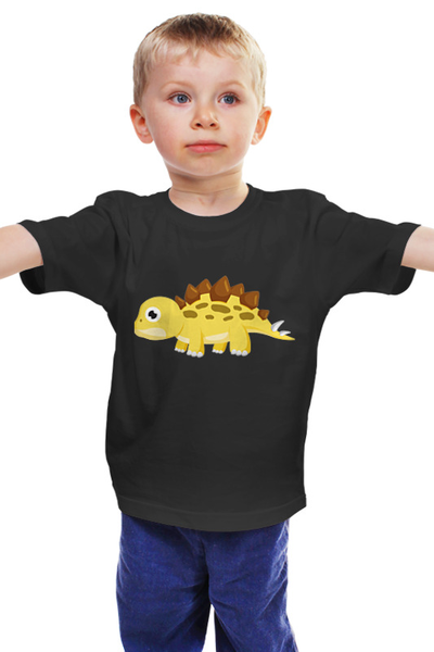 Заказать детскую футболку в Москве. Детская футболка классическая унисекс Динозаврик от Amerikanka - готовые дизайны и нанесение принтов.