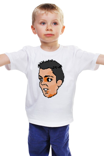 Заказать детскую футболку в Москве. Детская футболка классическая унисекс Криштиану Роналду (Футболист) от originals - готовые дизайны и нанесение принтов.