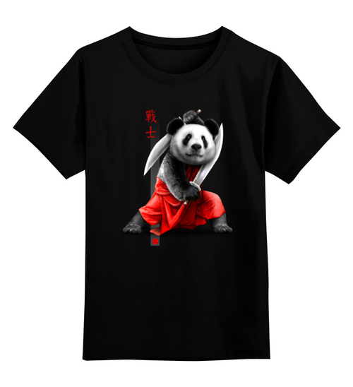 Заказать детскую футболку в Москве. Детская футболка классическая унисекс Панда с мечами от Xieros - готовые дизайны и нанесение принтов.