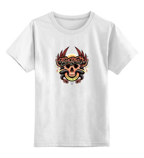 Заказать детскую футболку в Москве. Детская футболка классическая унисекс Aerosmith  от ПРИНТЫ ПЕЧАТЬ  - готовые дизайны и нанесение принтов.