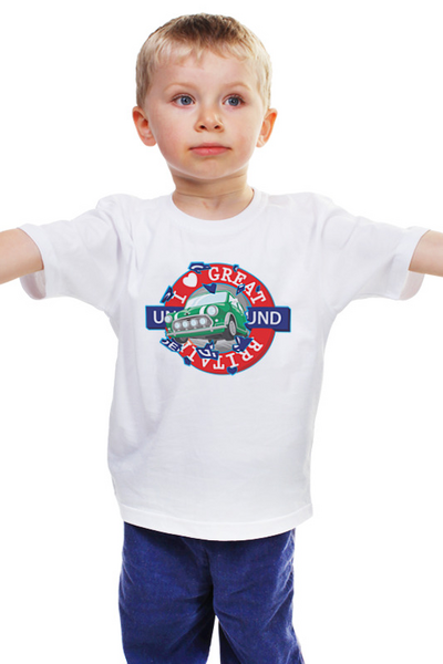 Заказать детскую футболку в Москве. Детская футболка классическая унисекс I ❤ Great Britain от balden - готовые дизайны и нанесение принтов.