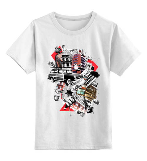 Заказать детскую футболку в Москве. Детская футболка классическая унисекс ГОРОД от CoolDesign - готовые дизайны и нанесение принтов.