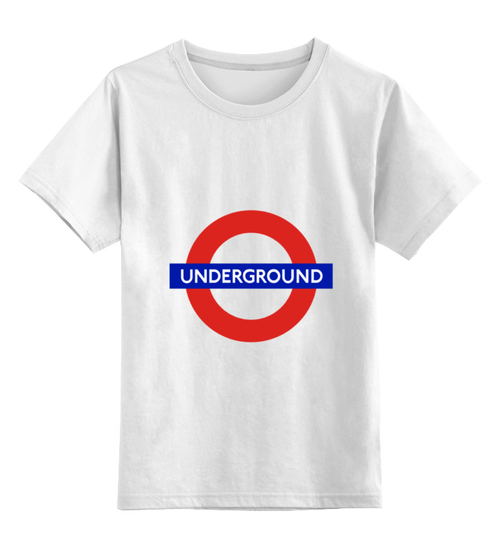 Заказать детскую футболку в Москве. Детская футболка классическая унисекс Underground от shoggot - готовые дизайны и нанесение принтов.
