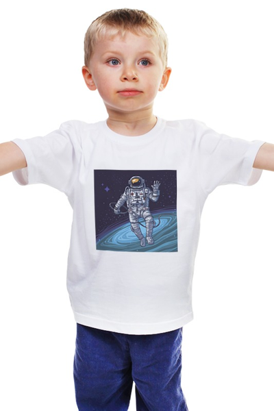 Заказать детскую футболку в Москве. Детская футболка классическая унисекс Cosmos от Polilog - готовые дизайны и нанесение принтов.