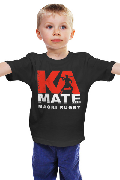 Заказать детскую футболку в Москве. Детская футболка классическая унисекс Maori Rugby от rugby - готовые дизайны и нанесение принтов.