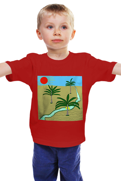 Заказать детскую футболку в Москве. Детская футболка классическая унисекс Три пальмы от Лана  - готовые дизайны и нанесение принтов.