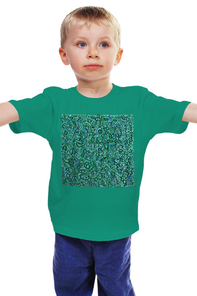 Заказать детскую футболку в Москве. Детская футболка классическая унисекс Бирюзовый от Vadim Koval - готовые дизайны и нанесение принтов.