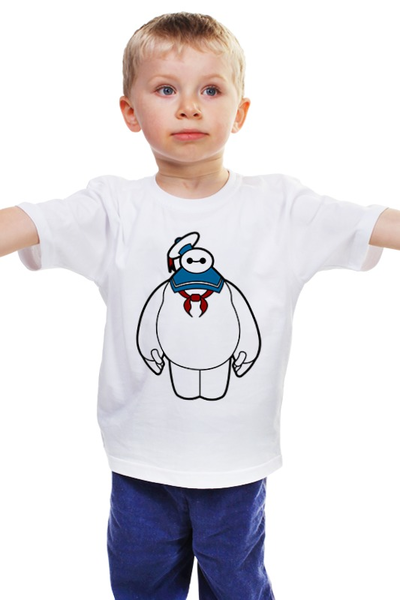 Заказать детскую футболку в Москве. Детская футболка классическая унисекс Баймакс (Зефирный человек) от hardstore - готовые дизайны и нанесение принтов.