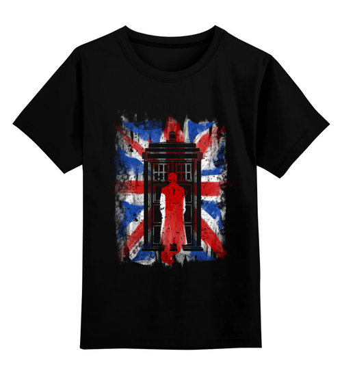 Заказать детскую футболку в Москве. Детская футболка классическая унисекс 10th флаг UK (Доктор Кто) от printik - готовые дизайны и нанесение принтов.