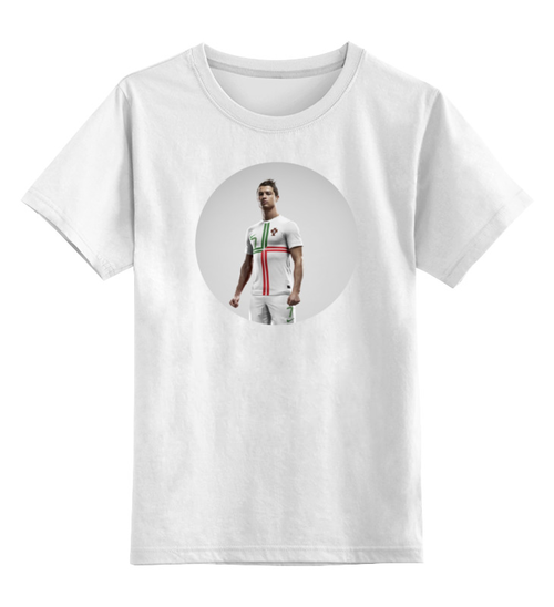 Заказать детскую футболку в Москве. Детская футболка классическая унисекс Cristiano Ronaldo от Тима Старк - готовые дизайны и нанесение принтов.