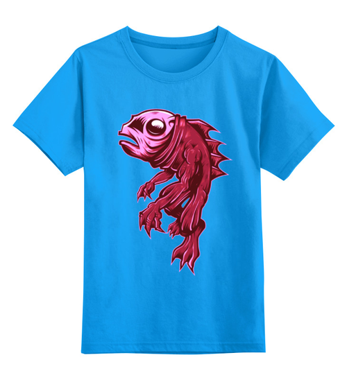 Заказать детскую футболку в Москве. Детская футболка классическая унисекс Рыбка  от ПРИНТЫ ПЕЧАТЬ  - готовые дизайны и нанесение принтов.