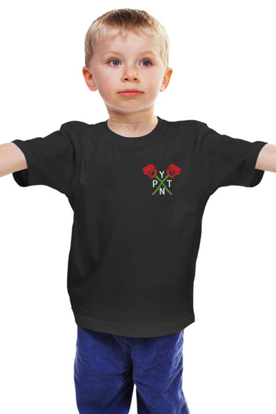 Заказать детскую футболку в Москве. Детская футболка классическая унисекс Пейтон Мурмайер с розами от Михаил Илюхин - готовые дизайны и нанесение принтов.
