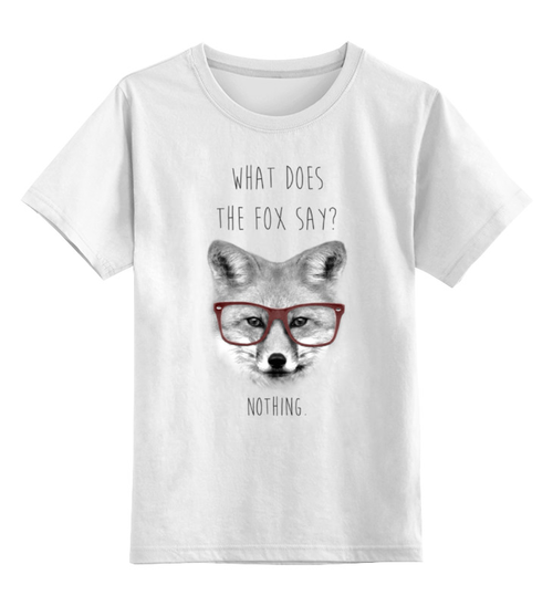 Заказать детскую футболку в Москве. Детская футболка классическая унисекс Лиса в очках от printik - готовые дизайны и нанесение принтов.