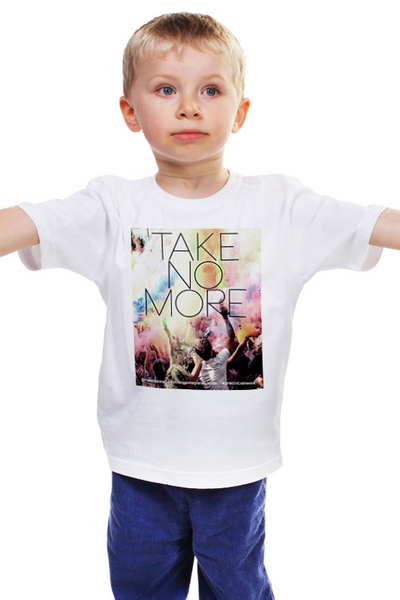 Заказать детскую футболку в Москве. Детская футболка классическая унисекс Take No More от prettydisaster - готовые дизайны и нанесение принтов.