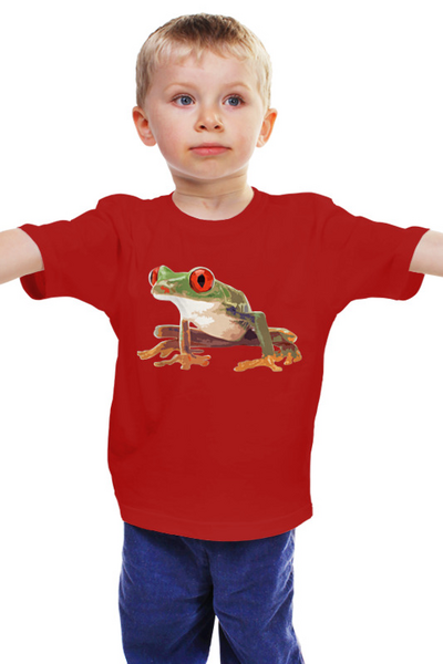 Заказать детскую футболку в Москве. Детская футболка классическая унисекс Лягушка от BAD OWL - готовые дизайны и нанесение принтов.