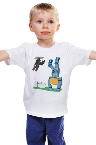 Заказать детскую футболку в Москве. Детская футболка классическая унисекс Майнкрафт  от aleks_say - готовые дизайны и нанесение принтов.