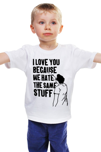 Заказать детскую футболку в Москве. Детская футболка классическая унисекс Я люблю тебя от printik - готовые дизайны и нанесение принтов.
