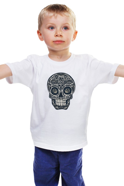 Заказать детскую футболку в Москве. Детская футболка классическая унисекс Калавера от printik - готовые дизайны и нанесение принтов.