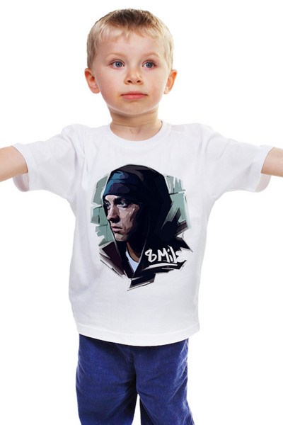 Заказать детскую футболку в Москве. Детская футболка классическая унисекс Эминем от MariYang  - готовые дизайны и нанесение принтов.