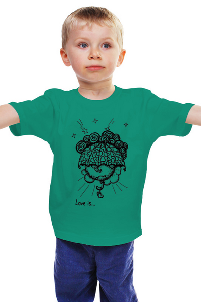 Заказать детскую футболку в Москве. Детская футболка классическая унисекс Любовь это…. от Ольга Негреба - готовые дизайны и нанесение принтов.