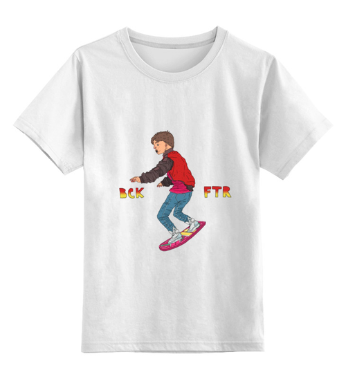 Заказать детскую футболку в Москве. Детская футболка классическая унисекс Марти Макфлай от YellowCloverShop - готовые дизайны и нанесение принтов.