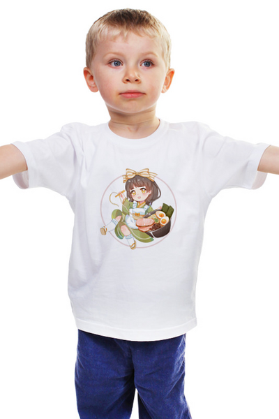 Заказать детскую футболку в Москве. Детская футболка классическая унисекс Рамен от Дана Столыпина - готовые дизайны и нанесение принтов.