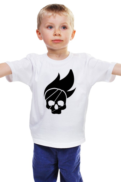 Заказать детскую футболку в Москве. Детская футболка классическая унисекс Череп от badarma2002@gmail.com - готовые дизайны и нанесение принтов.
