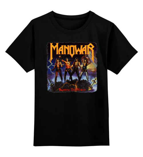 Заказать детскую футболку в Москве. Детская футболка классическая унисекс Manowar Band от Leichenwagen - готовые дизайны и нанесение принтов.