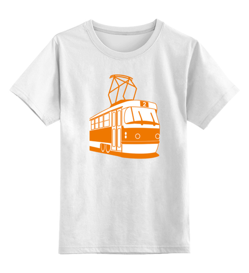 Заказать детскую футболку в Москве. Детская футболка классическая унисекс Трамвай  от Vinli.shop  - готовые дизайны и нанесение принтов.