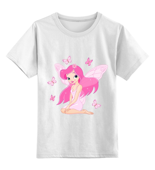 Заказать детскую футболку в Москве. Детская футболка классическая унисекс Розовая фея 3 от Виктор Гришин - готовые дизайны и нанесение принтов.