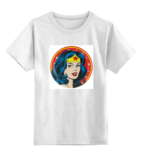 Заказать детскую футболку в Москве. Детская футболка классическая унисекс Чудо женщина от cherdantcev - готовые дизайны и нанесение принтов.
