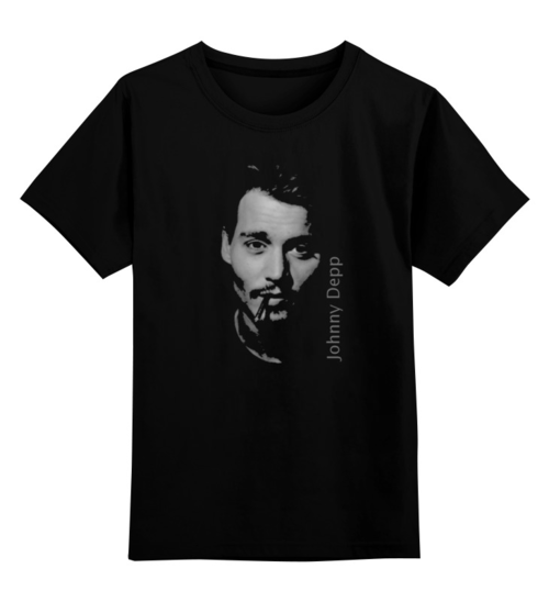 Заказать детскую футболку в Москве. Детская футболка классическая унисекс Johnny Depp от KinoArt - готовые дизайны и нанесение принтов.