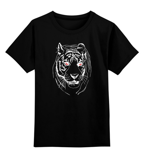 Заказать детскую футболку в Москве. Детская футболка классическая унисекс зверье тигр 2 от сергей дудников - готовые дизайны и нанесение принтов.