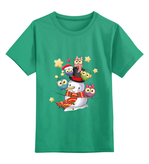 Заказать детскую футболку в Москве. Детская футболка классическая унисекс Снеговик от Ирина - готовые дизайны и нанесение принтов.