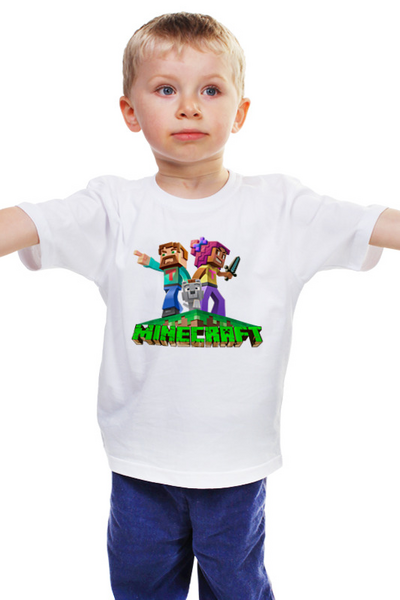 Заказать детскую футболку в Москве. Детская футболка классическая унисекс Minecraft (Майнкрафт) от TheAndarz  - готовые дизайны и нанесение принтов.