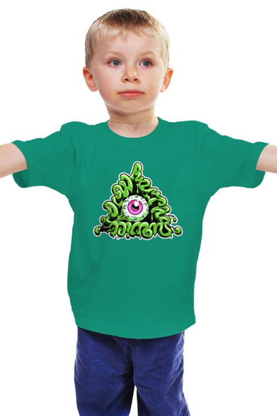 Заказать детскую футболку в Москве. Детская футболка классическая унисекс Zombie  от ПРИНТЫ ПЕЧАТЬ  - готовые дизайны и нанесение принтов.