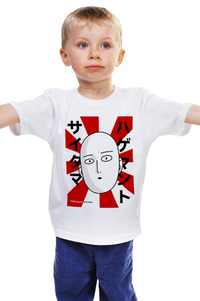 Заказать детскую футболку в Москве. Детская футболка классическая унисекс Ванпанчмен от geekbox - готовые дизайны и нанесение принтов.