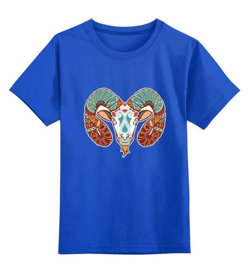 Заказать детскую футболку в Москве. Детская футболка классическая унисекс Овен - Aries от trend - готовые дизайны и нанесение принтов.