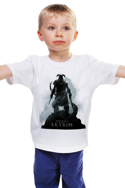 Заказать детскую футболку в Москве. Детская футболка классическая унисекс The Elder Scrolls V: Skyrim от amnesia - готовые дизайны и нанесение принтов.