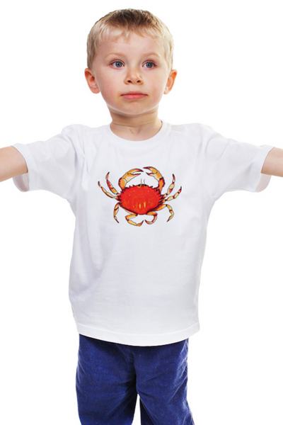 Заказать детскую футболку в Москве. Детская футболка классическая унисекс Крабик от julia.klimchuk@bk.ru - готовые дизайны и нанесение принтов.