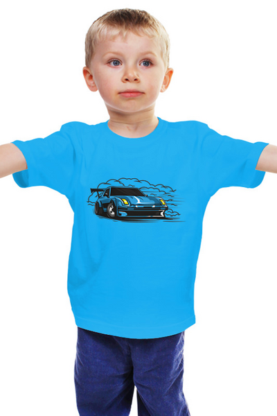 Заказать детскую футболку в Москве. Детская футболка классическая унисекс Машинка    от T-shirt print  - готовые дизайны и нанесение принтов.