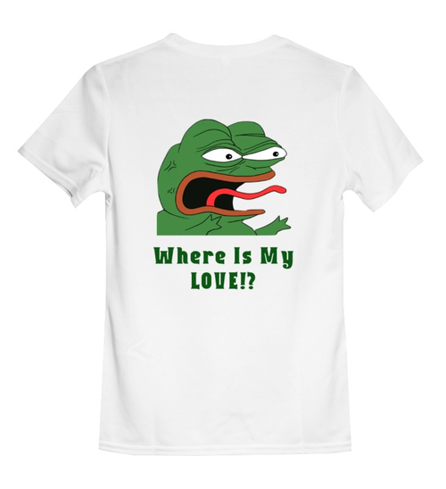 Заказать детскую футболку в Москве. Детская футболка классическая унисекс Pepe the frog Whant some love от Ильяс Муртазаев - готовые дизайны и нанесение принтов.